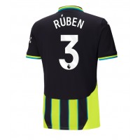 Camisa de Futebol Manchester City Ruben Dias #3 Equipamento Secundário 2024-25 Manga Curta